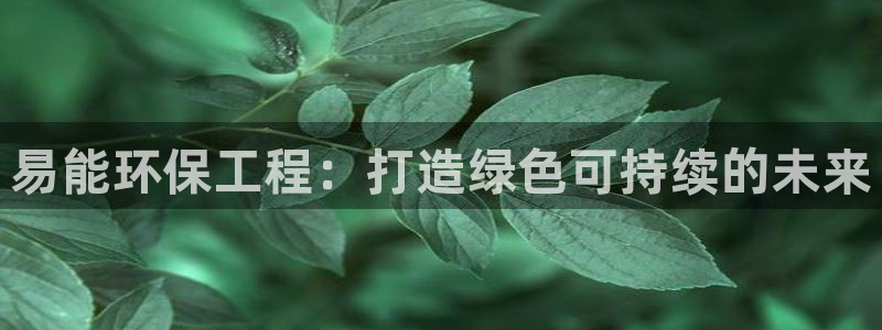 彩名堂官方软件下载：易能环保工程：打