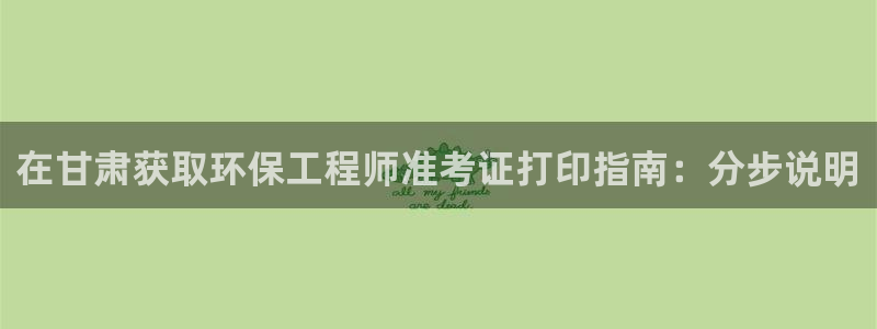彩名堂计划怎么出的：在甘肃获取环保工程师准考证打印指南：分步说明