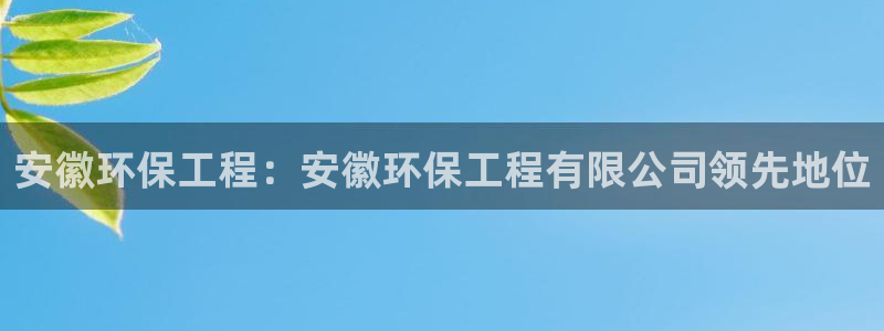 如何进入彩名堂官网更新：安徽环保工程