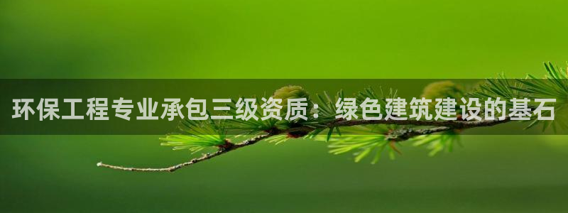 cmt彩名堂：环保工程专业承包三级资