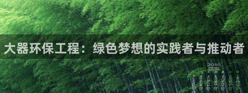 彩名堂彩：大器环保工程：绿色梦想的实践者与推动者